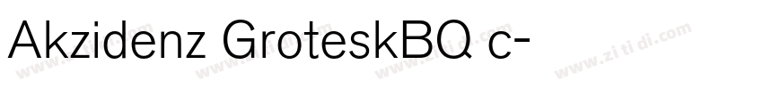 Akzidenz GroteskBQ c字体转换